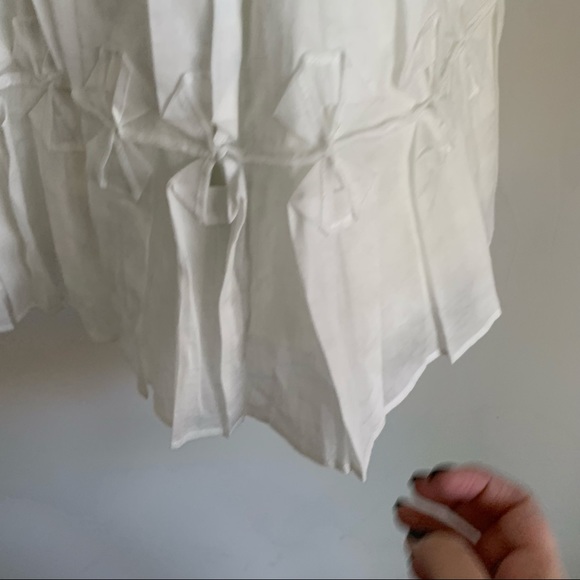 Anthro Byron Lars White Poof Bust Buttoned Blouse 2 - Picture 5 of 5